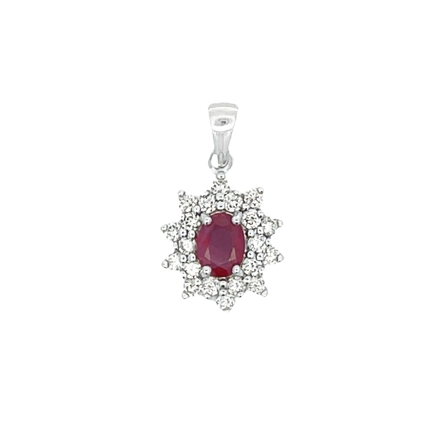 1.65ct Ruby Diamond Fashion Pendants 14KT White Gold by Bids.com