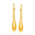 14k Yellow Gold Long Polished Teardrop Dangling Earrings  DestGlow