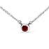 14K White Gold 1/2 Cttw Red Lab Grown Diamond Bezel-Set Solitaire 18" Pendant Necklace (Red Color, VS1-VS2 Clarity) by Bids.com