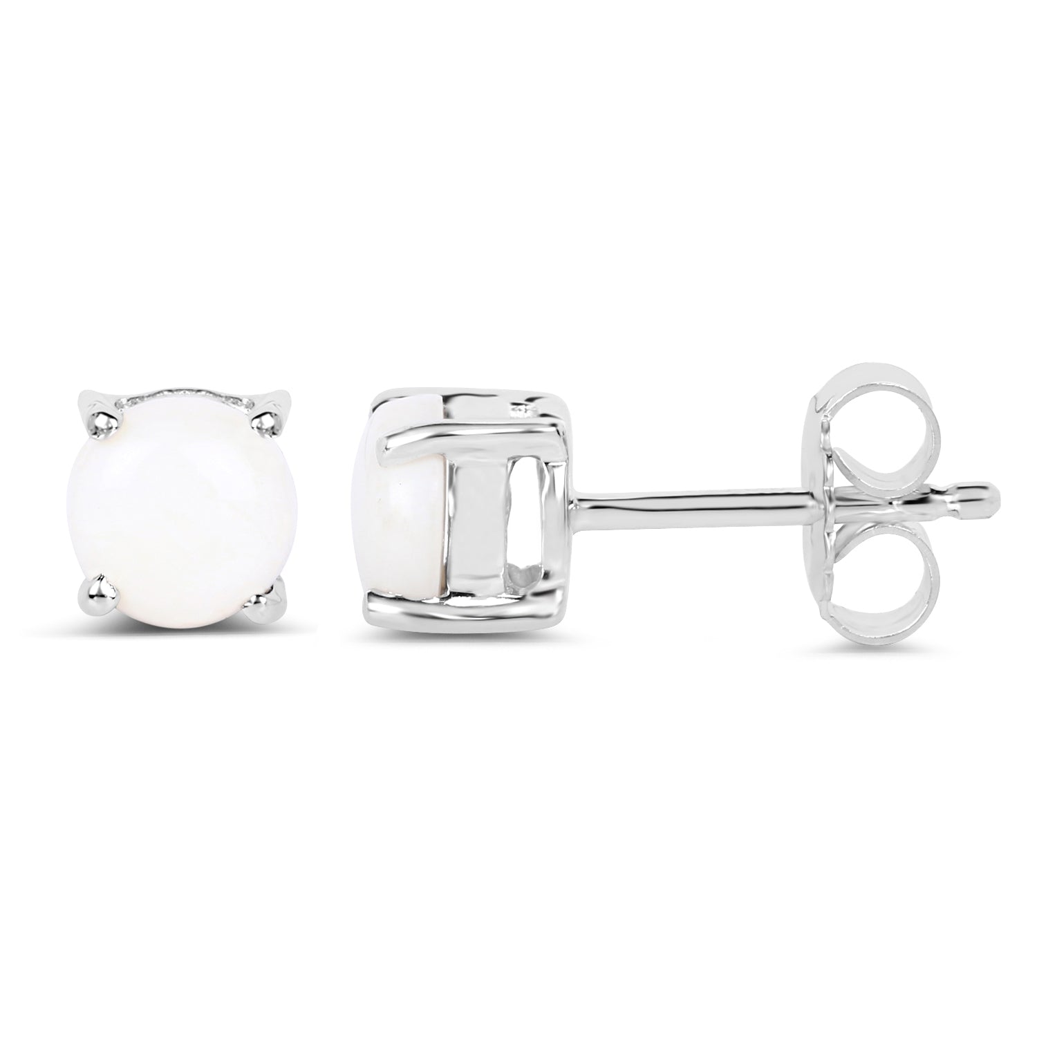 1.18 Carat Genuine Opal .925 Sterling Silver Earrings  DestGlow