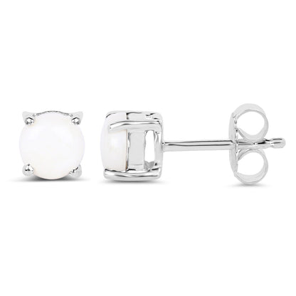 1.18 Carat Genuine Opal .925 Sterling Silver Earrings  DestGlow