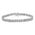 .925 Sterling Silver 1.0 cttw Diamond "Arrow" Shape Tennis Link Bracelet (I-J Color, I3 Clarity) -7.25" by Bids.com