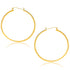 14k Yellow Gold Polished Hoop Earrings (40mm) by Bids.com