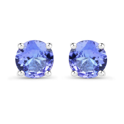 0.94 Carat Genuine Tanzanite .925 Sterling Silver Earrings  DestGlow