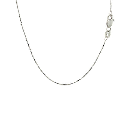 18k White Gold Box Chain 0.6mm by Bids.com