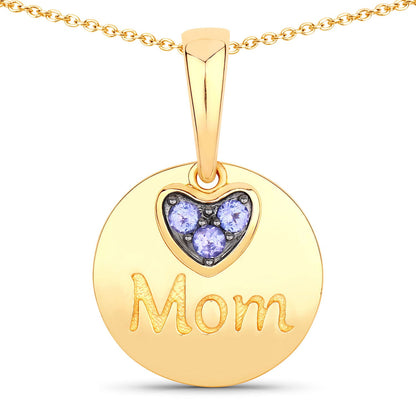 0.21 Carat Genuine Tanzanite .925 Sterling Silver Pendant by Bids.com