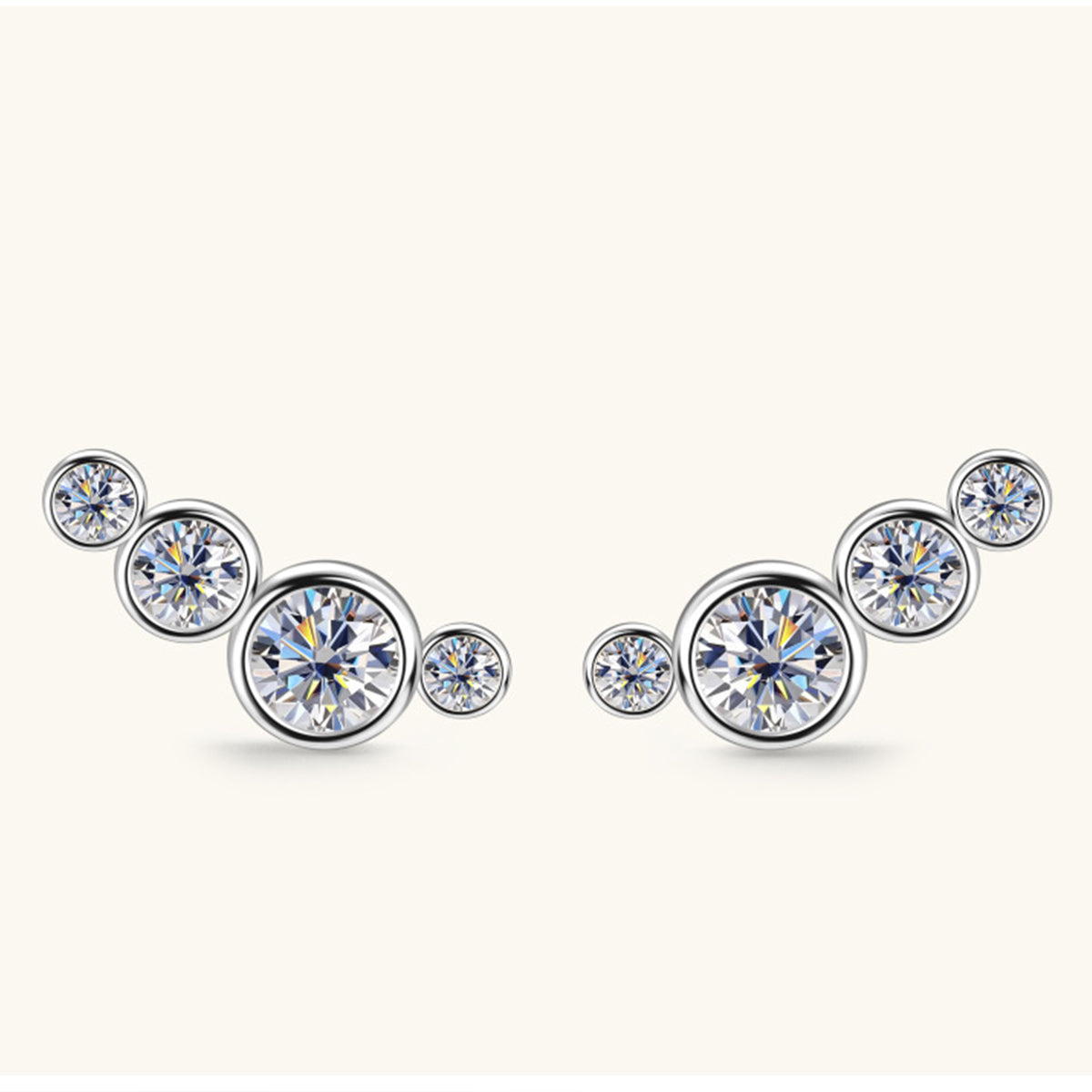 Sparkala™ Pure Sterling Silver Stud Earrings - DestGlow