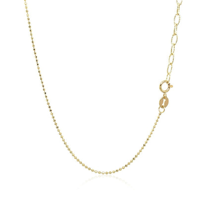 14k Yellow Gold Necklace with Round Diamond Charms  DestGlow