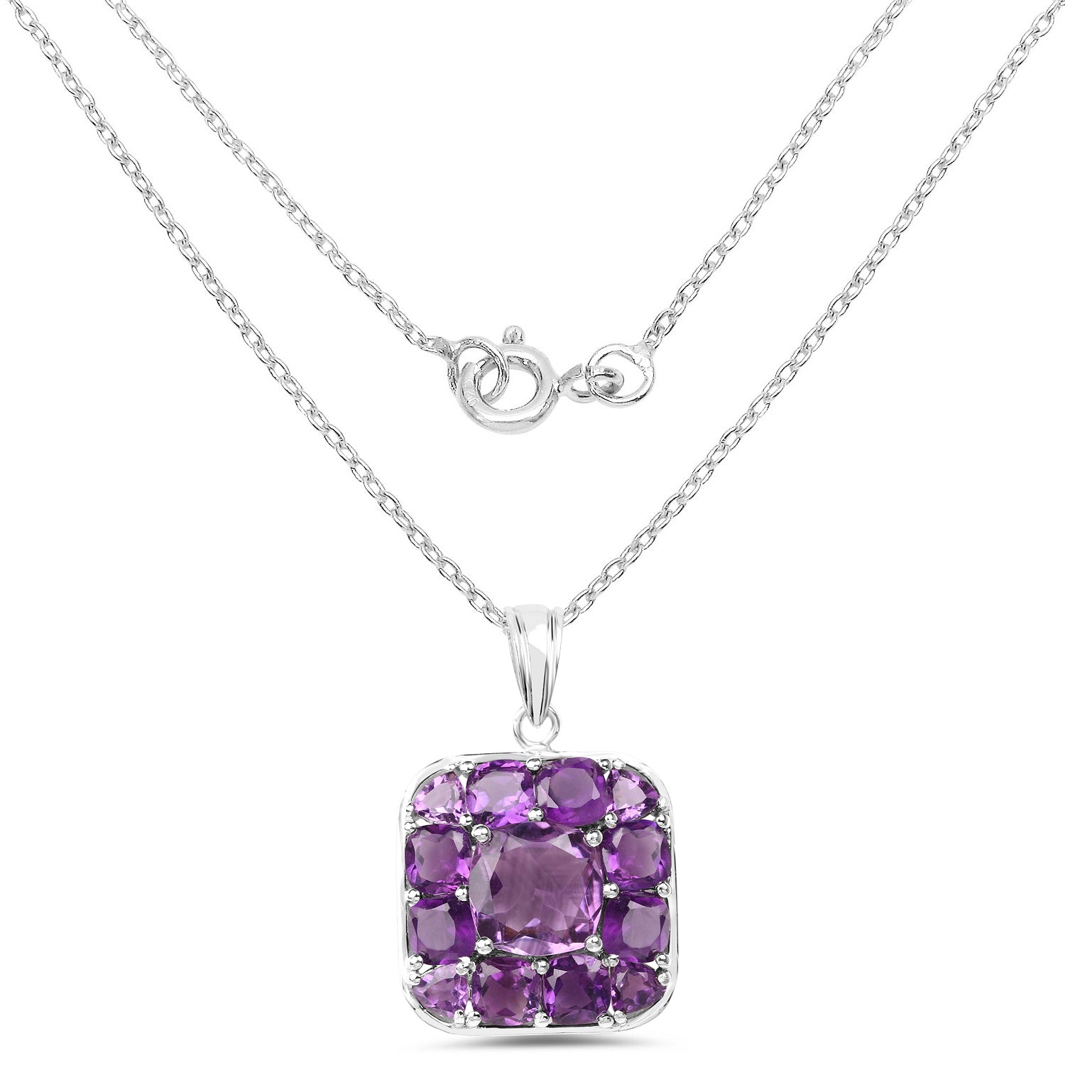 8.20 Carat Genuine Amethyst .925 Sterling Silver Pendant by Bids.com