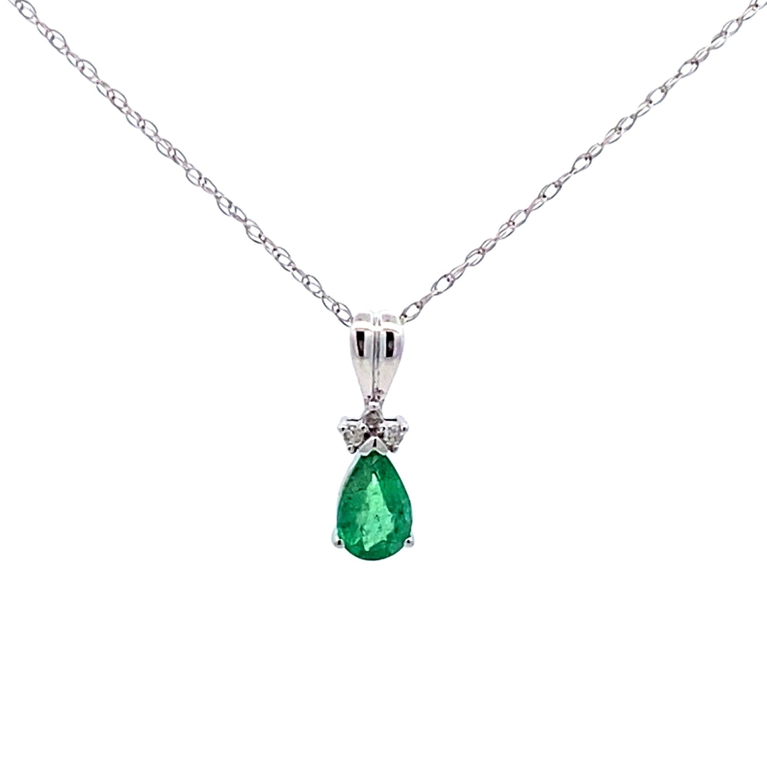 .29ct Emerald Diamond Fashion Pendants 10KT White Gold by Bids.com