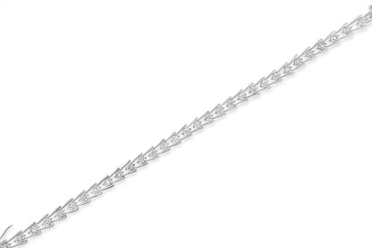 Sterling Silver Diamond Wave-Style Link Bracelet (0.5 cttw, I-J Color, I3 Clarity) by Bids.com
