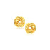 14k Yellow Gold Intertwined Love Knot Stud Earrings by Bids.com