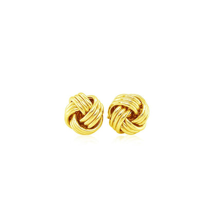 Love Knot Post Earrings in 14k Yellow Gold by Bids.com