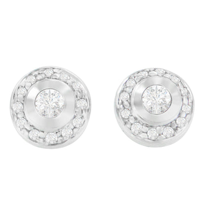 14K White Gold 1/3 cttw Round Cut Diamond Earrings (H-I, SI2-I1) by Bids.com