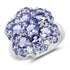 3.91 Carat Genuine Tanzanite .925 Sterling Silver Ring by Bids.com