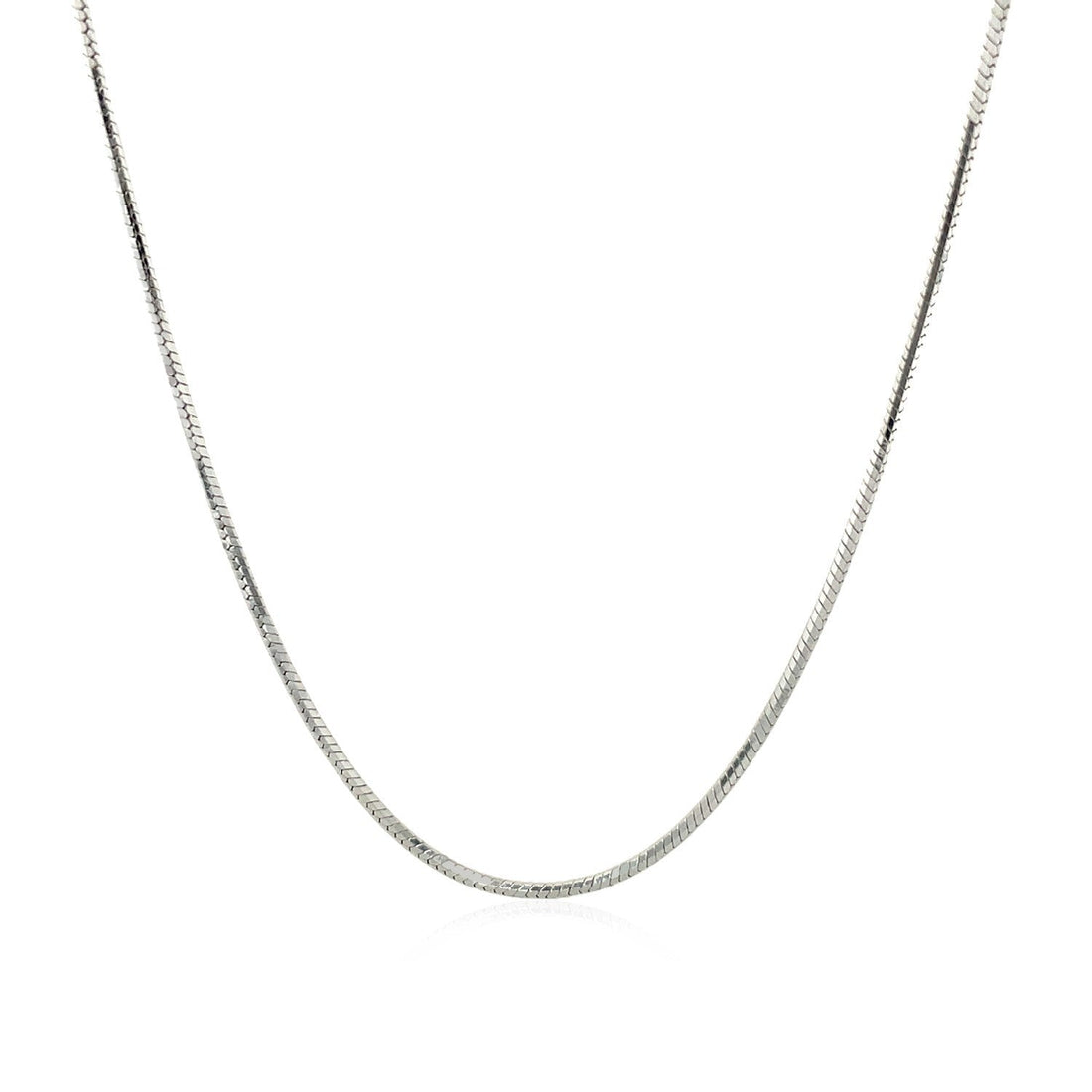Sterling Silver Rhodium Plated Octagonal Snake Chain 1.1mm by Bids.com