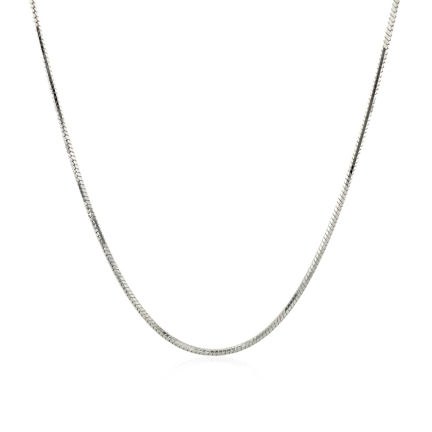 Sterling Silver Rhodium Plated Octagonal Snake Chain 1.1mm by Bids.com