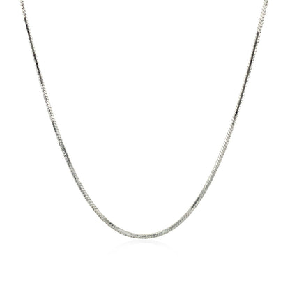 Sterling Silver Rhodium Plated Octagonal Snake Chain 1.1mm by Bids.com