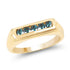 14K Yellow Gold Plated 0.40 Carat Genuine Blue Diamond .925 Sterling Silver Ring by Bids.com