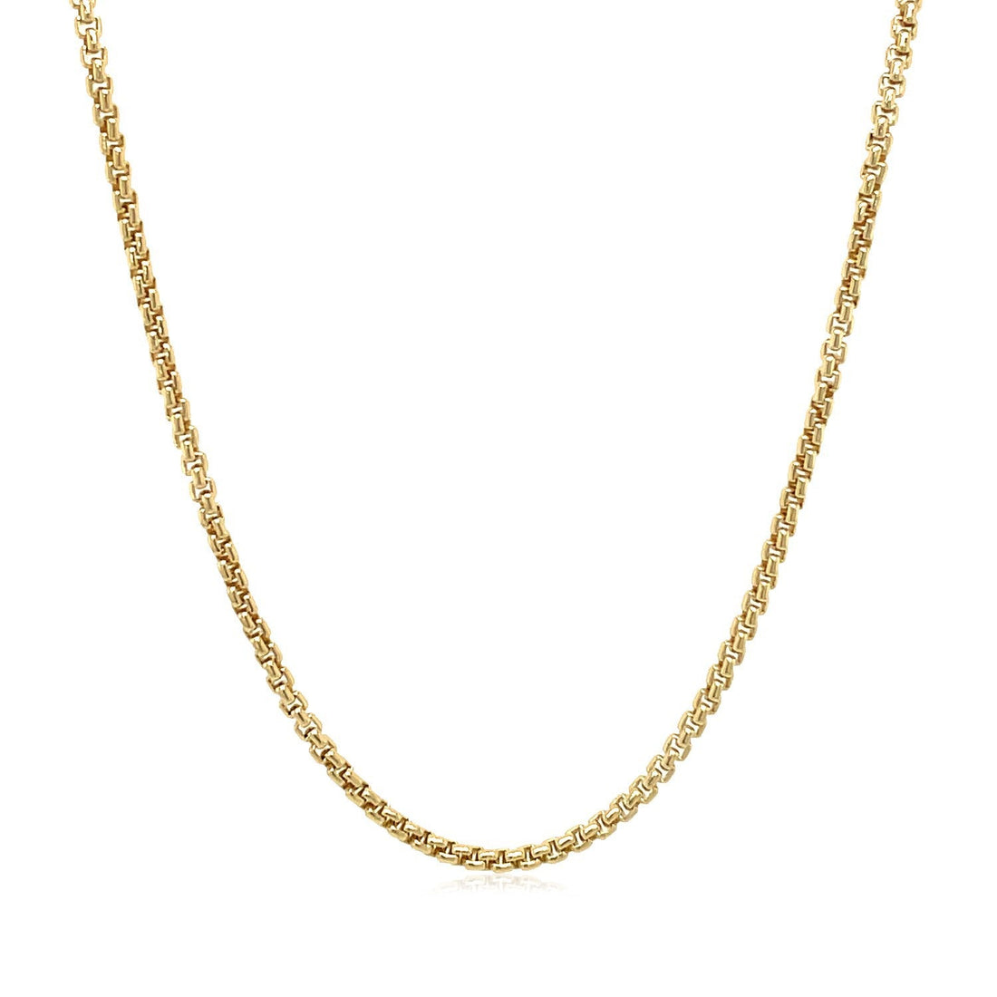 14k Yellow Gold Solid Round Box Chain 1.6 mm by Bids.com
