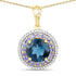 "5.10 Carat Genuine London Blue Topaz, Tanzanite and White Topaz .925 Sterling Silver Pendant by Bids.com