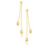 14k Yellow Gold Double Drop Long Earrings  DestGlow