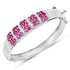 6.65 Carat Genuine Ruby and White Topaz .925 Sterling Silver Bracelet by Bids.com
