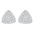 14K White Gold 1/2 cttw Trillion Shaped Diamond Stud Earrings (H-I Clarity, SI2-I1 Color) by Bids.com