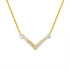 14K Yellow and White Gold 1/4 Cttw Princess Cut Diamond Channel-Set â€œVâ€ Shape 18" Pendant Necklace (H-I Color, SI2-I1 Clarity) by Bids.com