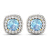 1.95 Carat Genuine Aquamarine and White Diamond 14K Yellow Gold Earrings by Bids.com