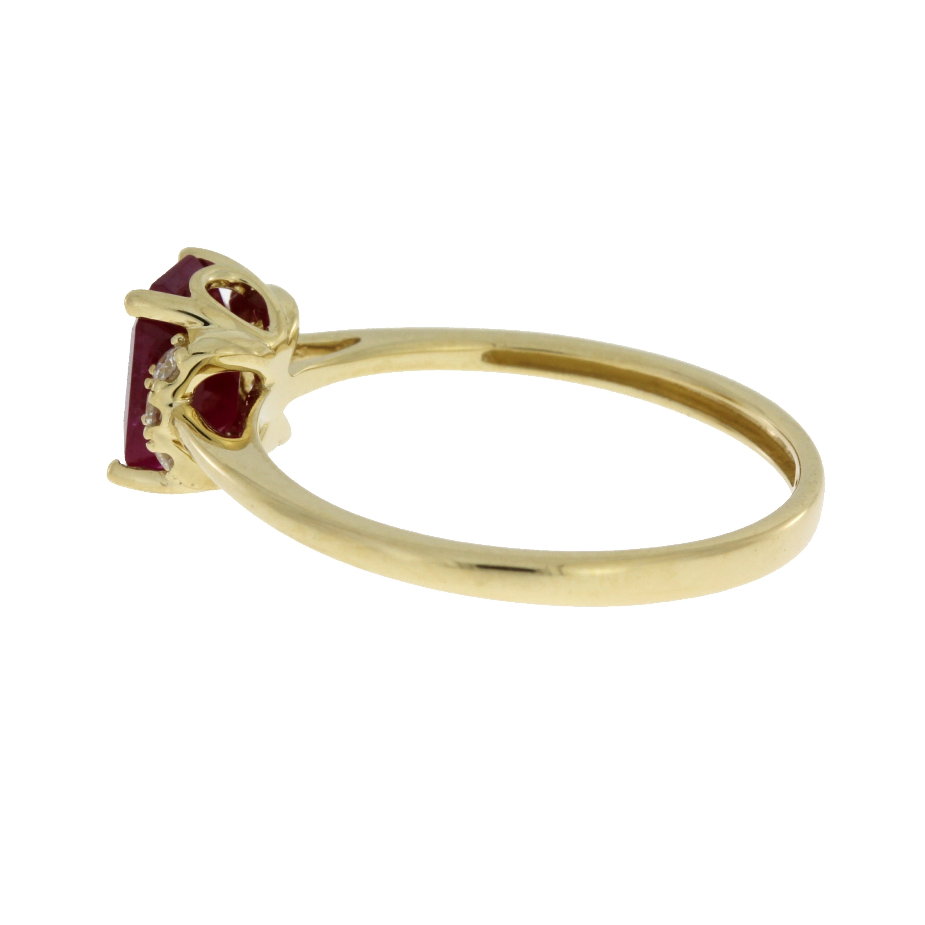 Natural 1.38ct Ruby Diamond Ring 14KT Yellow Gold by Bids.com