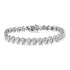 .925 Sterling Silver 2.0 Cttw Round-Cut Diamond "S" Link Bracelet (I-J Color, I3 Clarity) - 7.25" by Bids.com