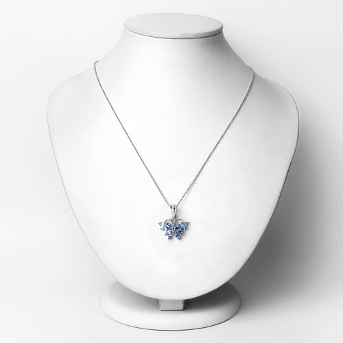 1.76 Carat Genuine Swiss Blue Topaz .925 Sterling Silver Pendant by Bids.com
