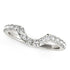 14k White Gold Curved Diamond Wedding Band (3/8 cttw) by Bids.com