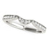 14k White Gold Milgrained Curved Wedding Diamond Band (1/6 cttw) by Bids.com