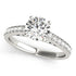 14k White Gold Single Row Prong Set Diamond Engagement Ring (1 3/8 cttw) by Bids.com