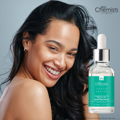 Hydrating Serum Polyglutamic Acid 1%, Vitamin C 3% 30ml by skinChemists US