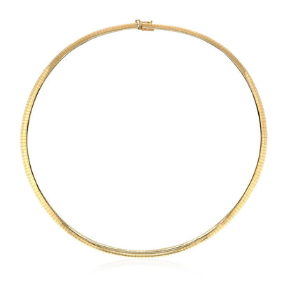 14k Yellow Gold Classic Omega Style Chain (6 mm) by Bids.com