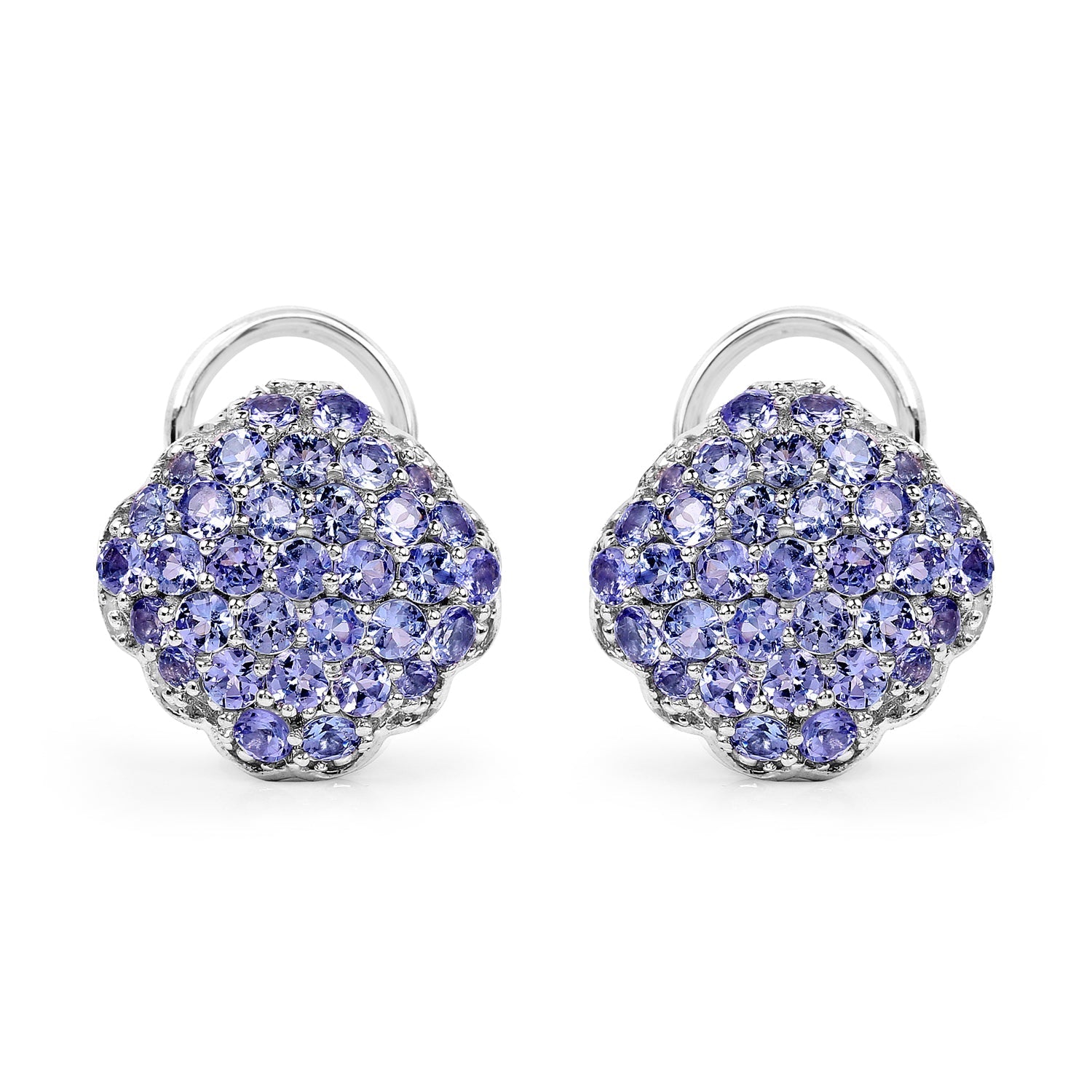 3.14 Carat Genuine Tanzanite .925 Sterling Silver Earrings  DestGlow