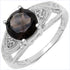 2.59 Carat Genuine Smoky Quartz & White Topaz .925 Sterling Silver Ring by Bids.com