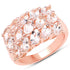 14K Rose Gold Plated 3.30 Carat Genuine Morganite .925 Sterling Silver Ring  DestGlow