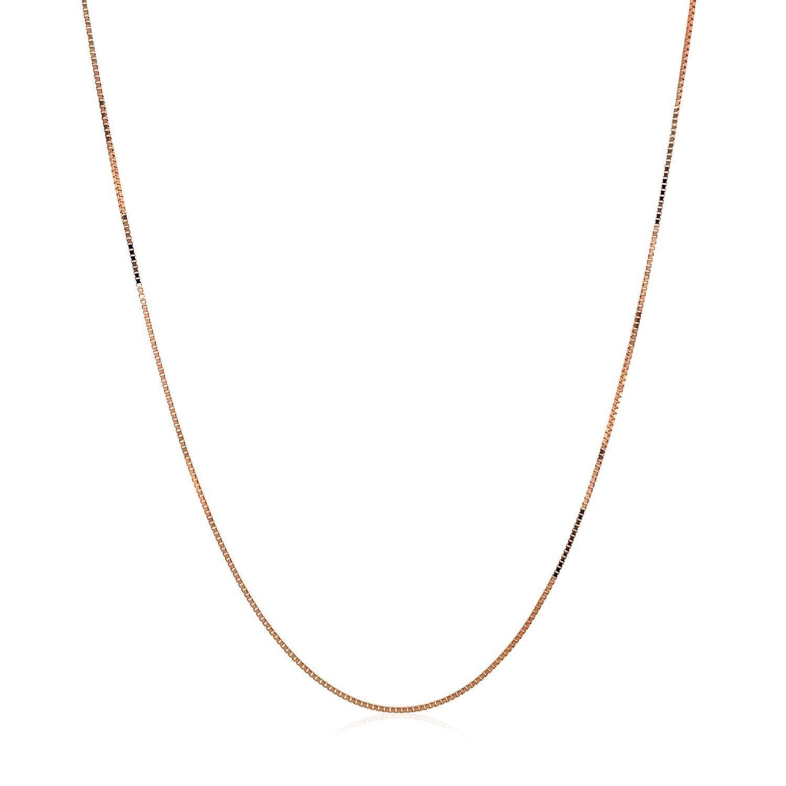 10k Rose Gold Classic Box Chain (0.45 mm)  DestGlow