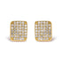 14K Yellow Gold 1/2 Cttw Diamond Square Shaped Composite Cluster Stud Earrings (I-J Color, I1-I2 Clarity) by Bids.com