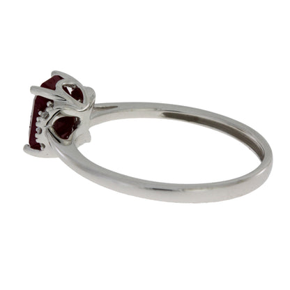 Genuine 1.38ct Ruby Diamond Ring 14KT White Gold by Bids.com