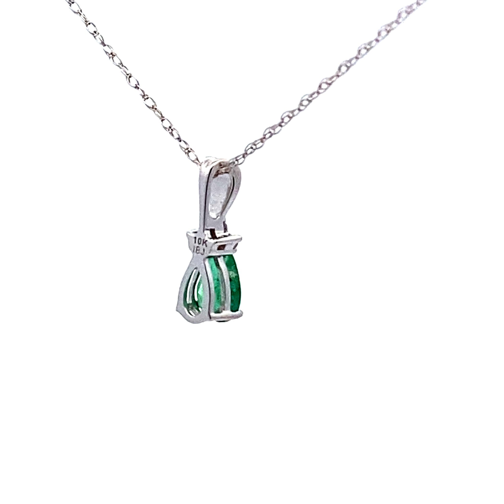 .29ct Emerald Diamond Fashion Pendants 10KT White Gold by Bids.com
