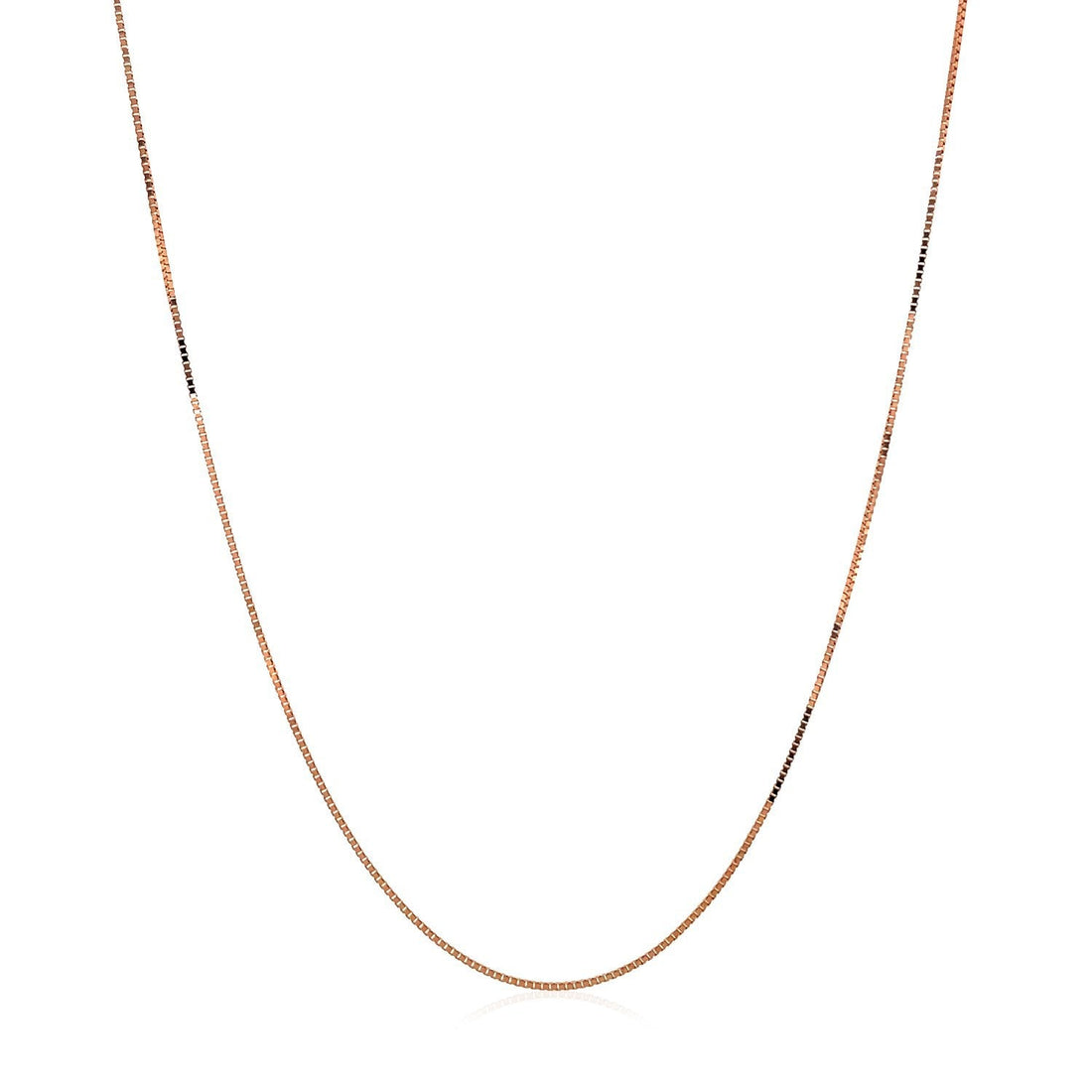 14k Rose Gold Classic Box Chain 0.45mm by Bids.com