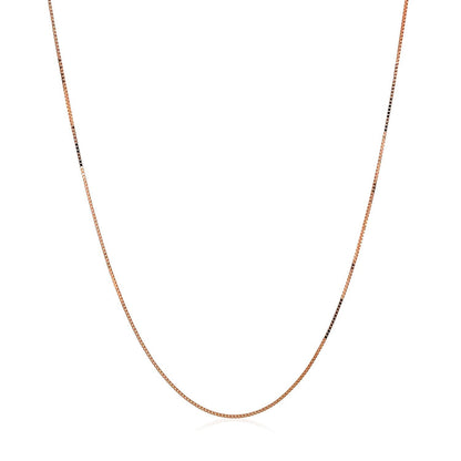 14k Rose Gold Classic Box Chain 0.45mm by Bids.com