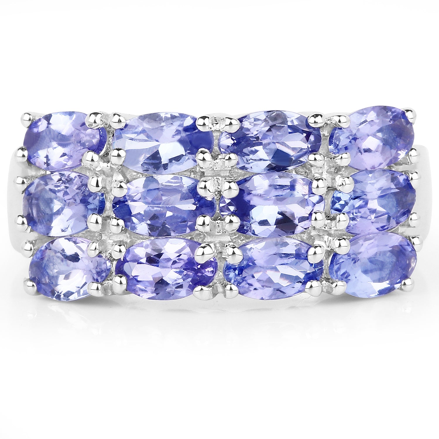 3.00 Carat Genuine Tanzanite .925 Sterling Silver Ring by Bids.com