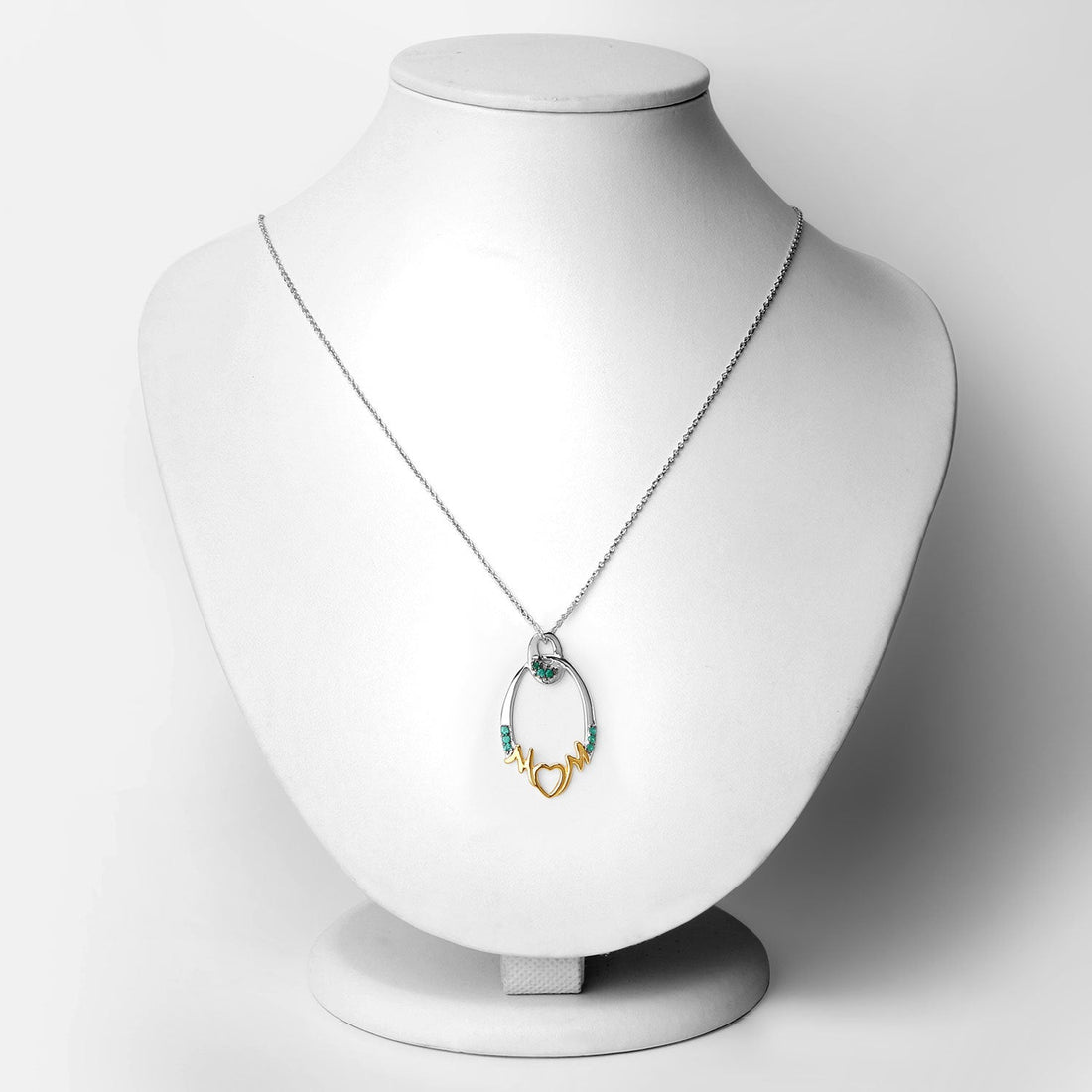 0.15 Carat Genuine Emerald .925 Sterling Silver Pendant by Bids.com