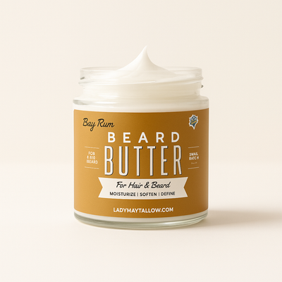 Tallow Man Bay Rum Beard + Body Butter | Men's Grooming | Grass-Fed Tallow | 9oz